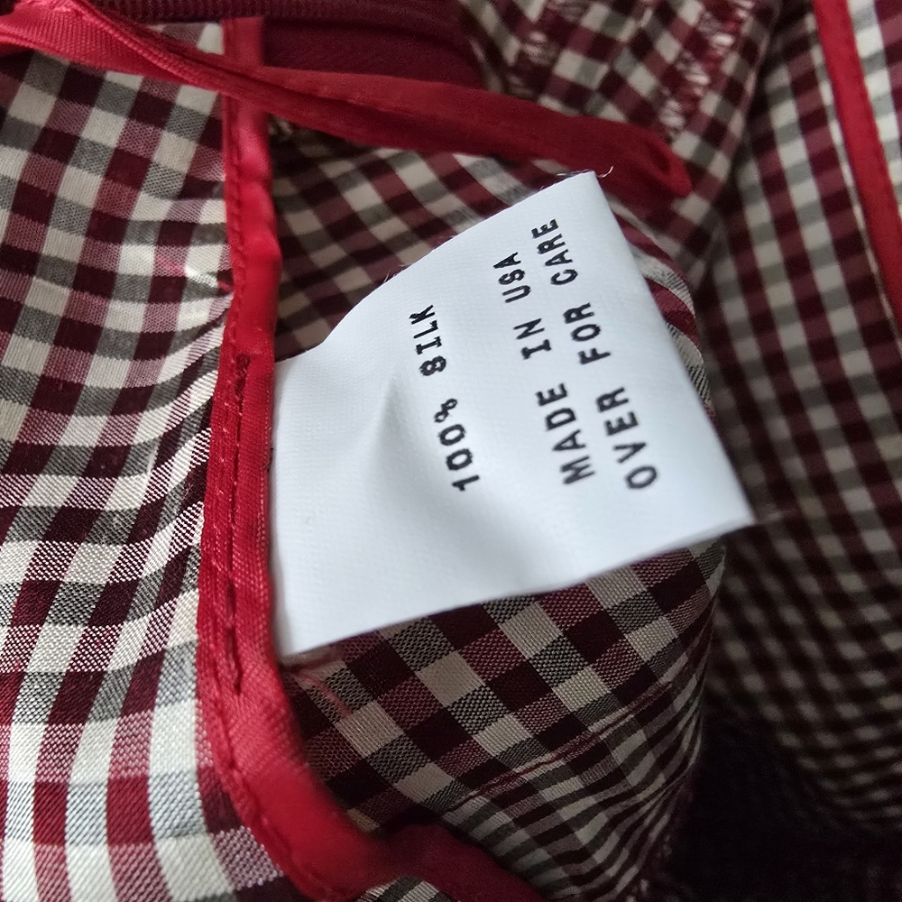 NWT Vintage Areli Red Check Maxi Skirt Size 4 - Picture 9 of 10